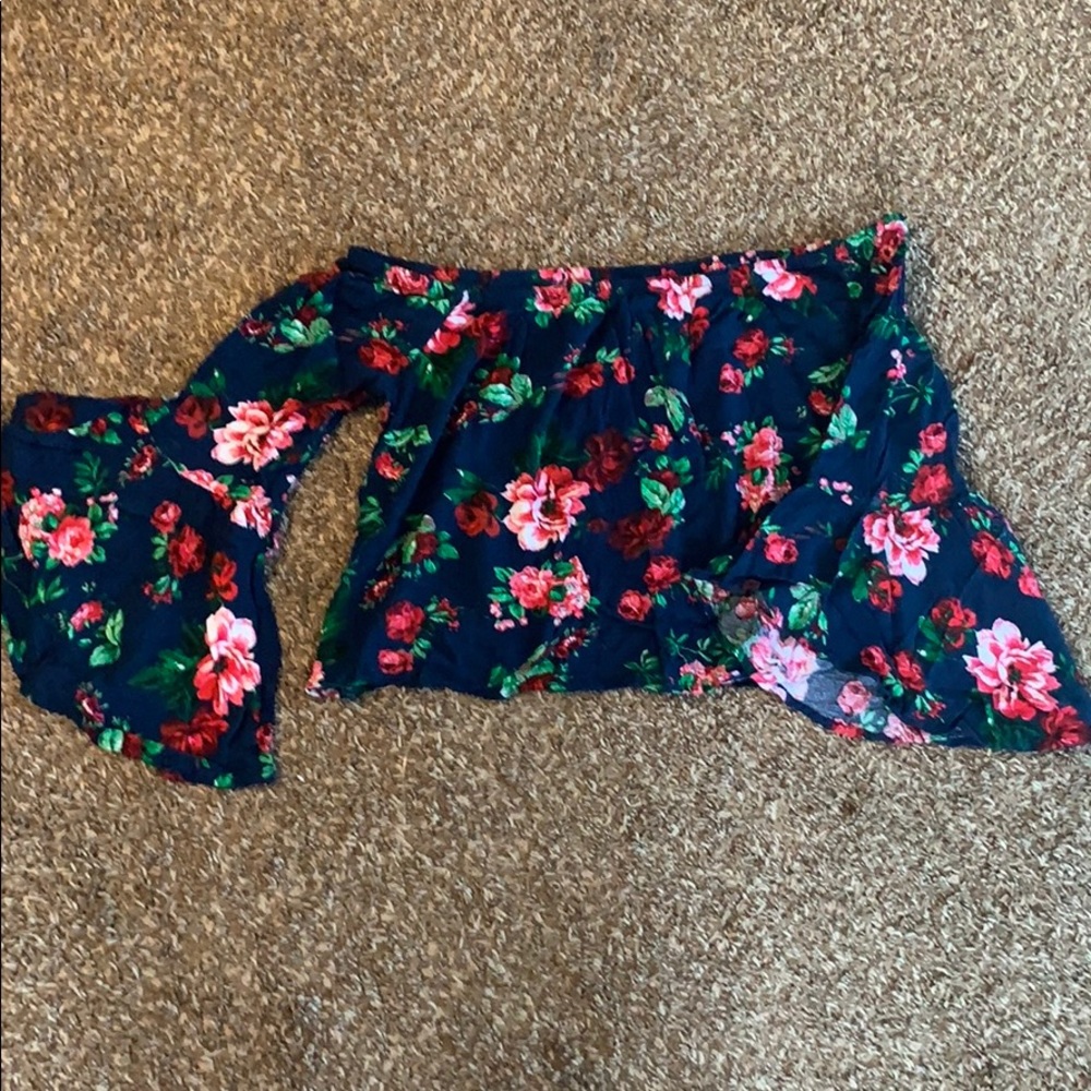 off the shoulder flower top
